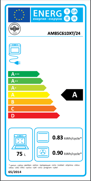 
                  
                    AM85C61DXT-24 Gas fornuis 80 x 50 cm. Roestvrijstaal
                  
                